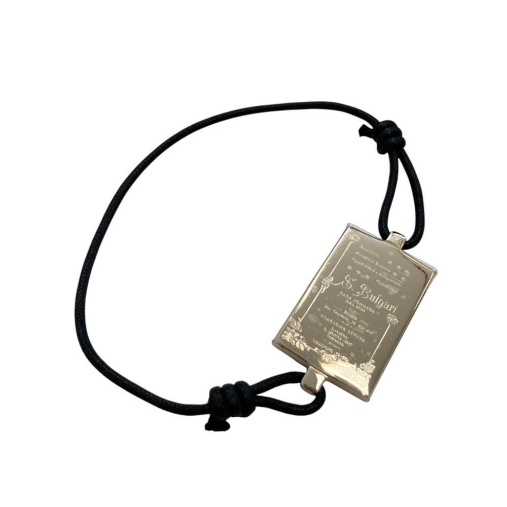 BVLGARI Collezione Plate Cord Bracelet, Silver Color, Men's & Women's